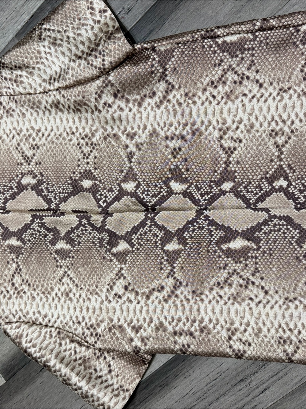Tory Burch Snake-Print Reptile Habitat Cover in Beige and Brown
